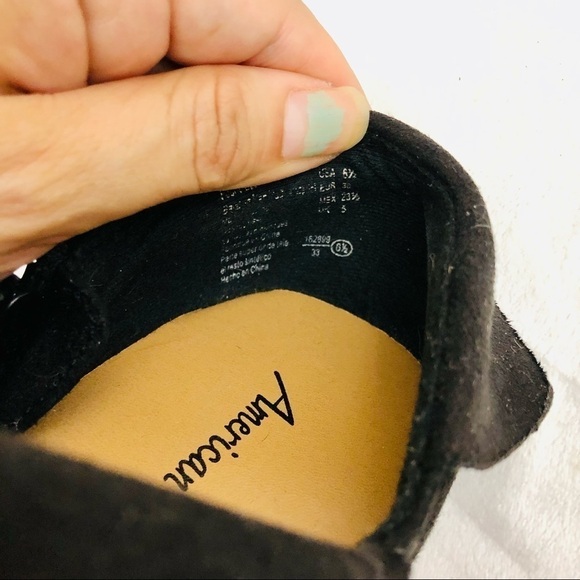 American Eagle Black slip on black heel ankle boots women’s size 6 1/2 - Picture 7 of 10